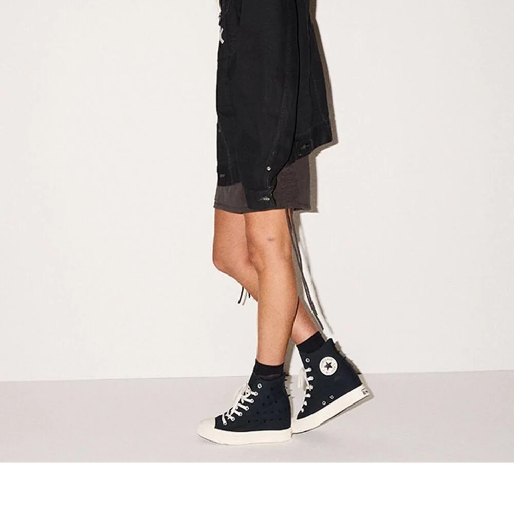 New Converse Black High-Tops with White Sole and Studs - Picture 2 of 16
